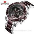 NAVIFORCE 9171 Hot Sale Luxury Men's Fashion Watches with Stainless Steel Dual Display Waterproof Sport Military Wrist Watches